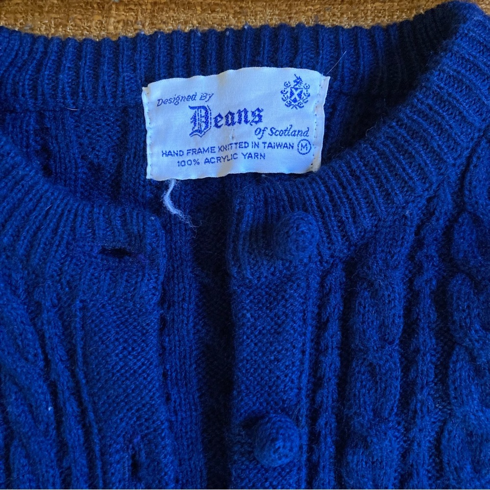 Navy blue vintage cardigan